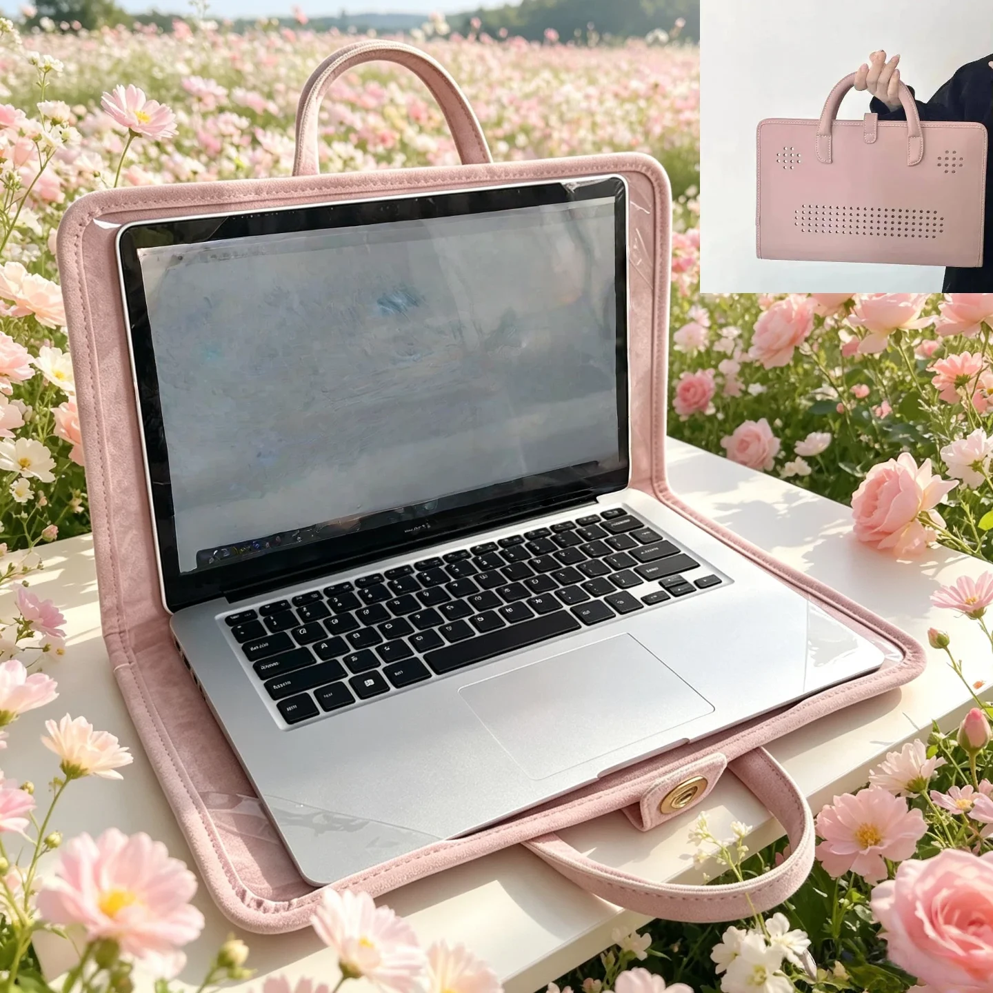 Portable Laptop Sleeve Bag Soft Cover 13 14 15 15.6 16 Inch for Macbook Huawei Xiaomi HP Dell Lenovo Laptop Sleeve Handbag