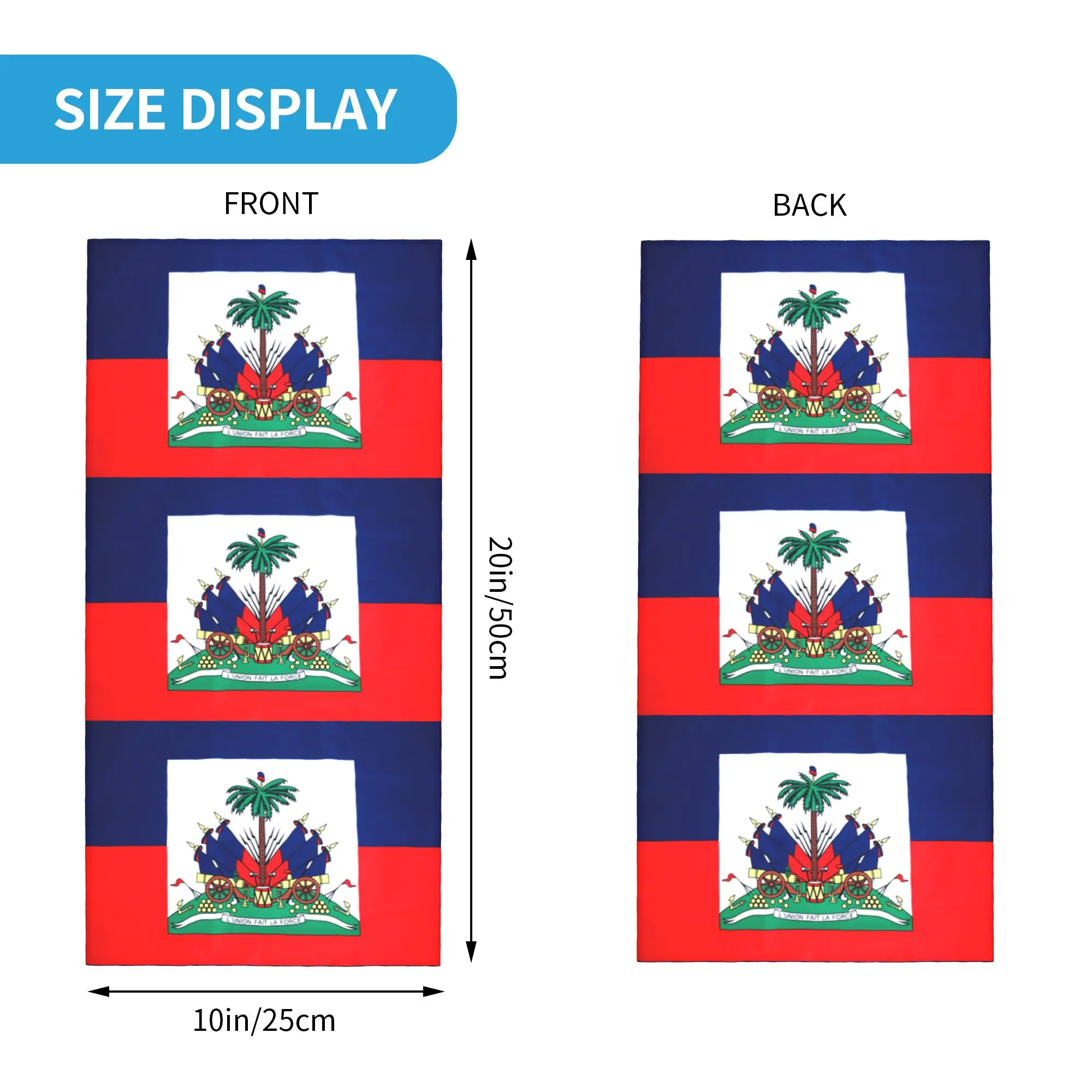 Outdoor Sports Balaclava Haiti Flag Bicycle Mask Soft Bike  Face Masks Trendy Hunting Fishing Sun Protection Neck Gaiter view 5