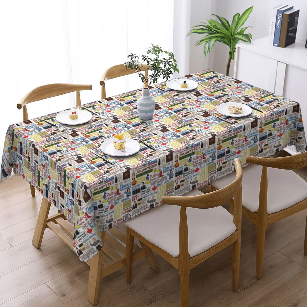 Legendary Chronicles How I Met Your Mother Custom Rectangular Tablecloth Oilproof Table Cover for Dining Events Table Cloth
