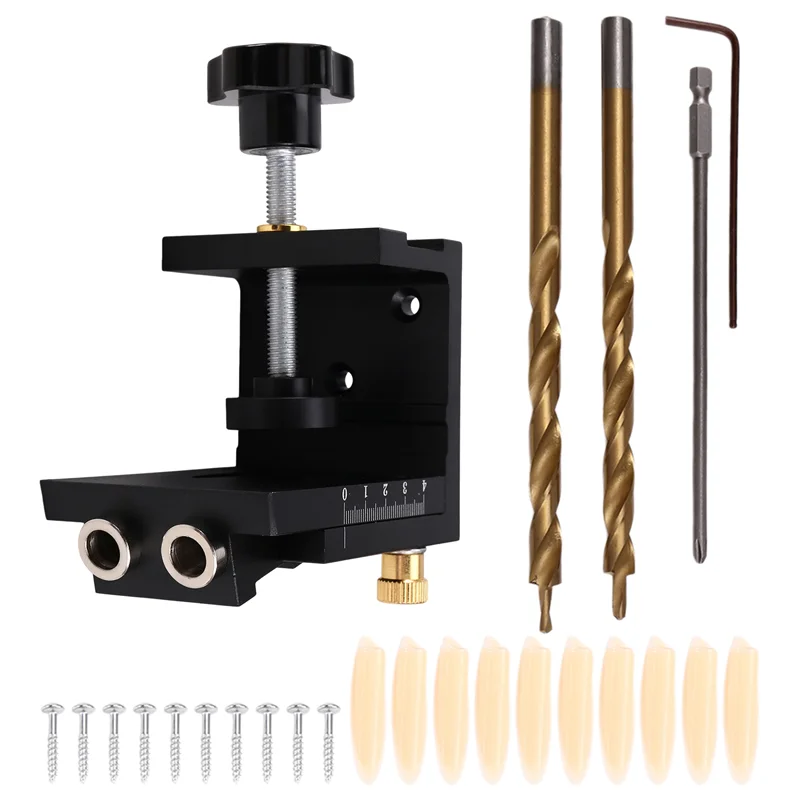 BOFO Woodworking Jig Pocket Hole Jig Clamp Pocket Hole Jig Jig Pocket Hole System Hole Opener Tool For Wood Black