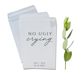 No Ugly crying Tissue Packets | Wedding Tissues | For your Happy tears | Wedding tissue packs | Wedding | Personalised tissue pa