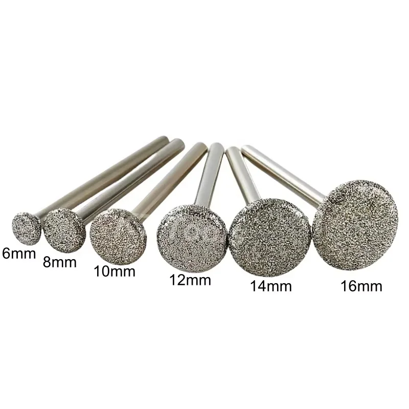 Round Wheel Diamond Grinding Head Round Edge Grinding Head Metal Jade Engraving Polishing Tool 2.35/3mm Shank