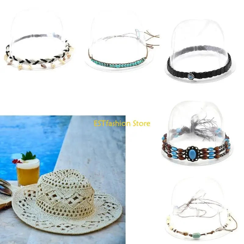 Y5GCネイティブアメリカンハットバンドカウボーイハットバンドターコイズビードハットベルトメキシカンハットバンドウエスタンハットバンドFedoras Hat Band