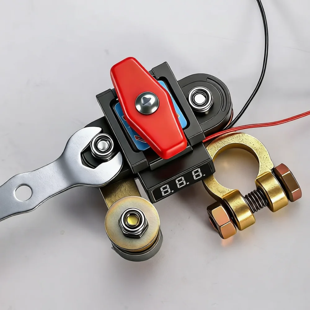Car Battery Circuit Breaker Switch Pure Copper Terminal Clamp Protection Device Anti Leakage Connector For Vehicle Long Parking