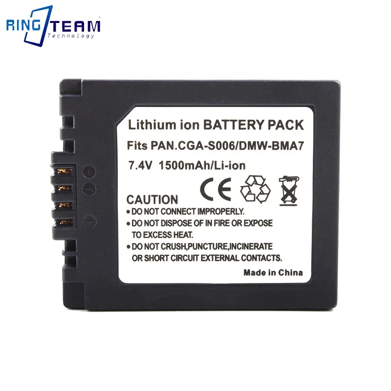 CGR-S006 DMW-BMA7 Camera Battery for Panasonic Lumix DMC-FZ30 DMC-FZ35 DMC-FZ38 DMC-FZ50 DMC-FZ7 DMC-FZ8 DMC-FZ28 DMC-FZ18