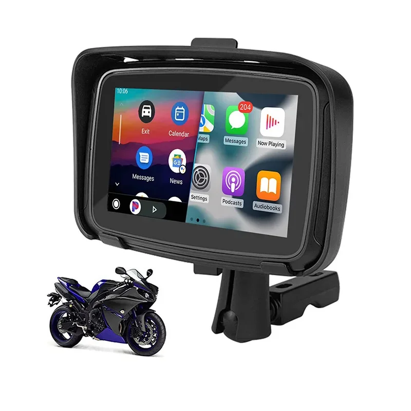 Portable waterproof 5-inch wireless GPS navigation device for motorcycles and locomotives