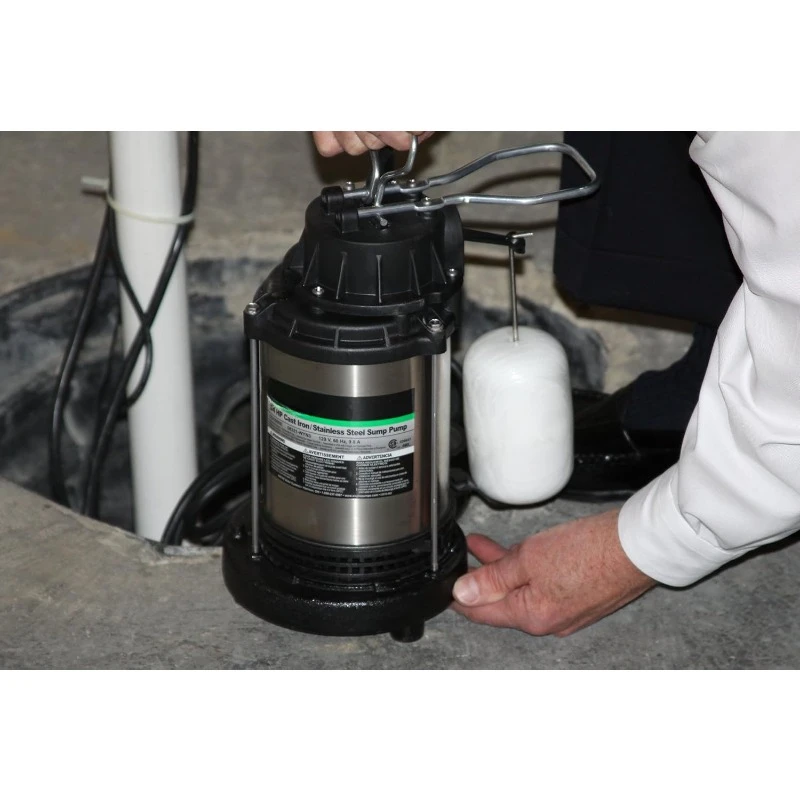 CDU980E 3/4 HP Submersible Sump Pump with Integrated Vertical Float Switch, Large, Silver，home.