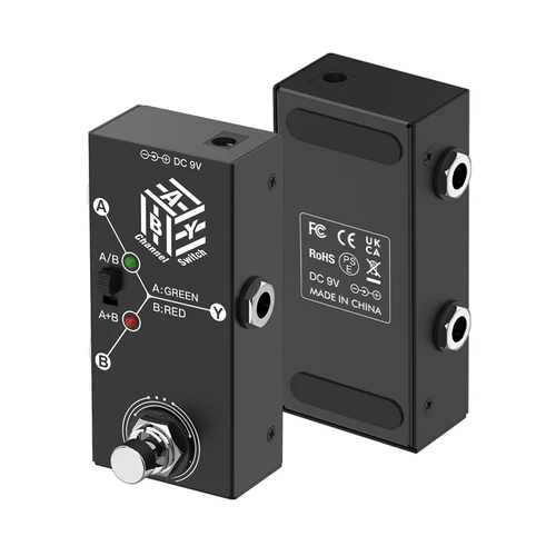 Imagen 1 del producto Pedales de guitarra ABY Box, Selector de línea, interruptor AB, Mini Pedal de efecto de guitarra, transmisión bidireccional, carcasa de Metal antideslizante