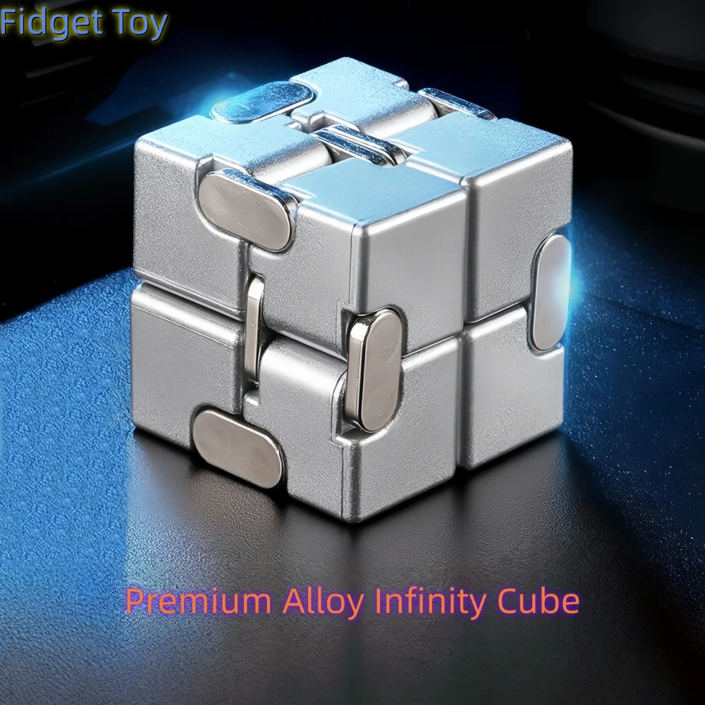 Legierung Infinity Cube Fidget-Spielzeug Ultra-Langlebiger Sensorischer Stressabbau für Erwachsene & Kinder Angstlinderung Geschenk