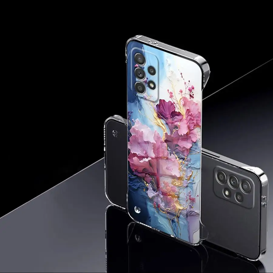 Marble Hard Phone Case for Samsung Galaxy A12 A23 A51 A14 A15 A24 A33 A34 A52 A53 A54 A55 Clear Cover