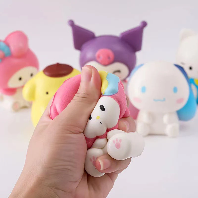 Sanrio Pop Knijp Speelgoed Kuromi Melodie Cinnamoroll Kitty Squishy Speelgoed Langzaam Rebound Speelgoed Stress Reliëf Speelgoed Kinderen Volwassen Geschenken