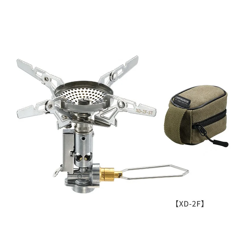 Outdoor Ultralight Camping Gas Stove Campingmoon XD-2F Split Gas Burner Cooking Stove With Bag