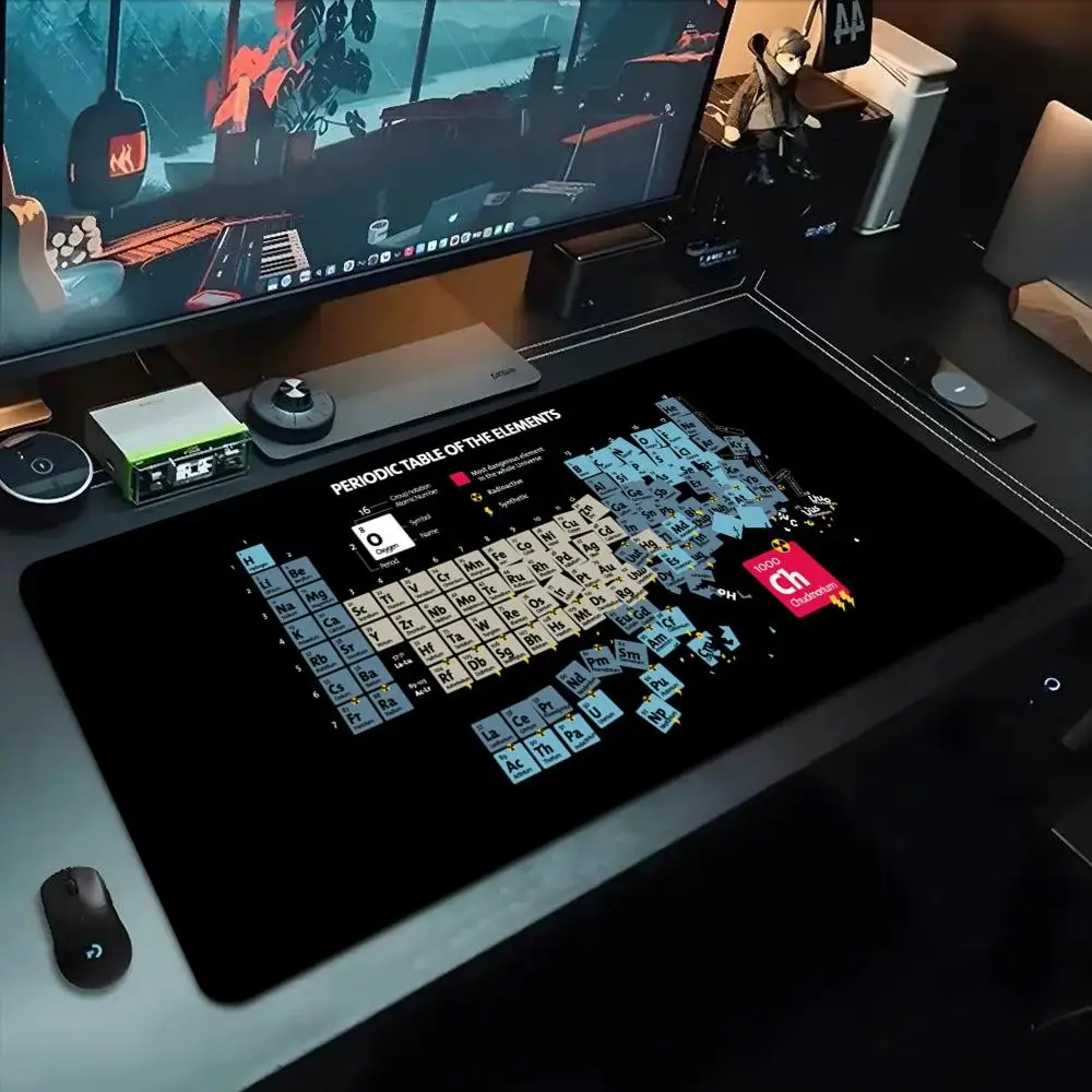 

Periodic Table Mouse Pad 500X1000 mm Large Gaming Mousepad Gamer XL Rubber Otaku Keyboard Pad Laptop Desk Mat