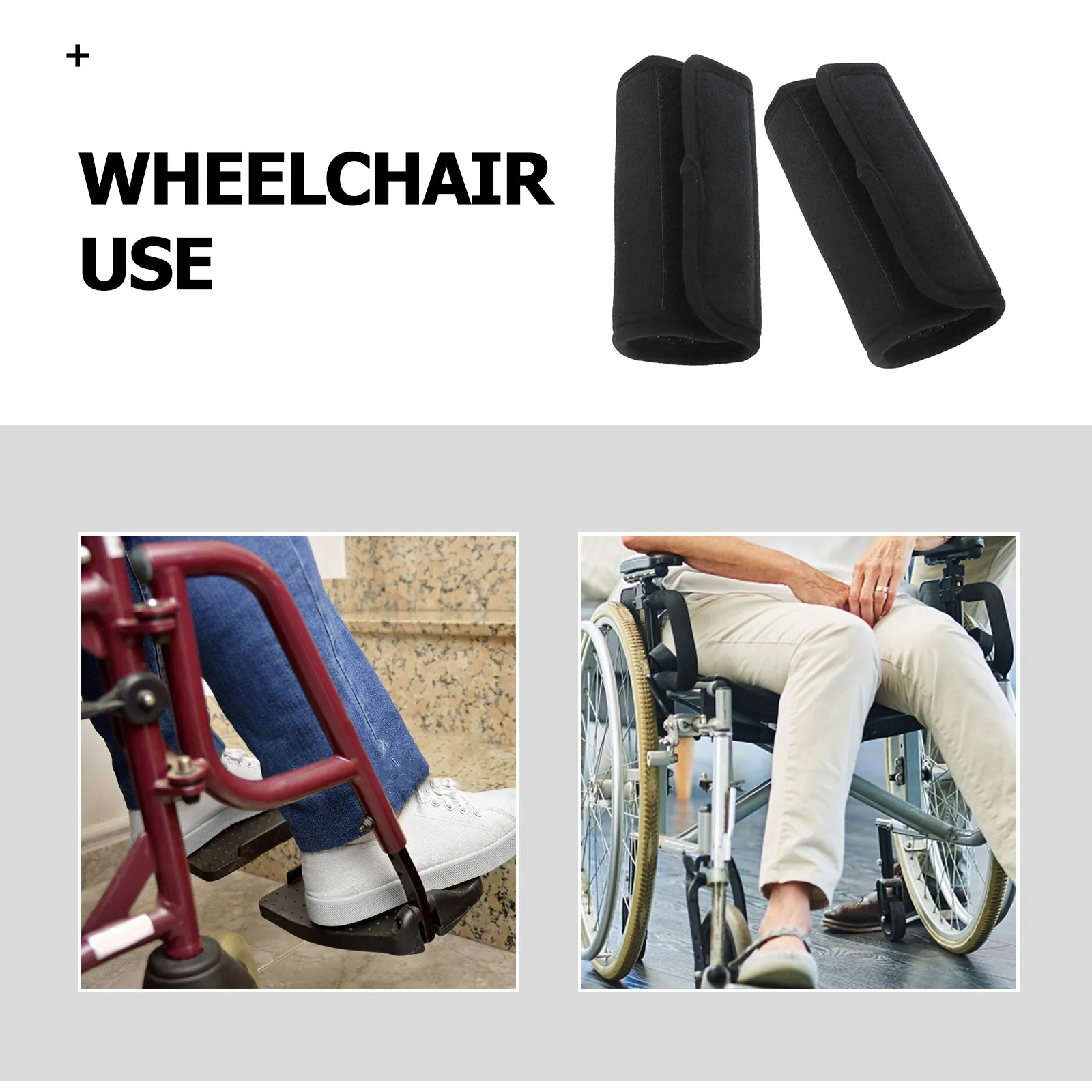 Shock Absorbing Anti Slip Cane Walker Wheelchair Handle Covers Pads for Elderly Mobility Scooter Accessories