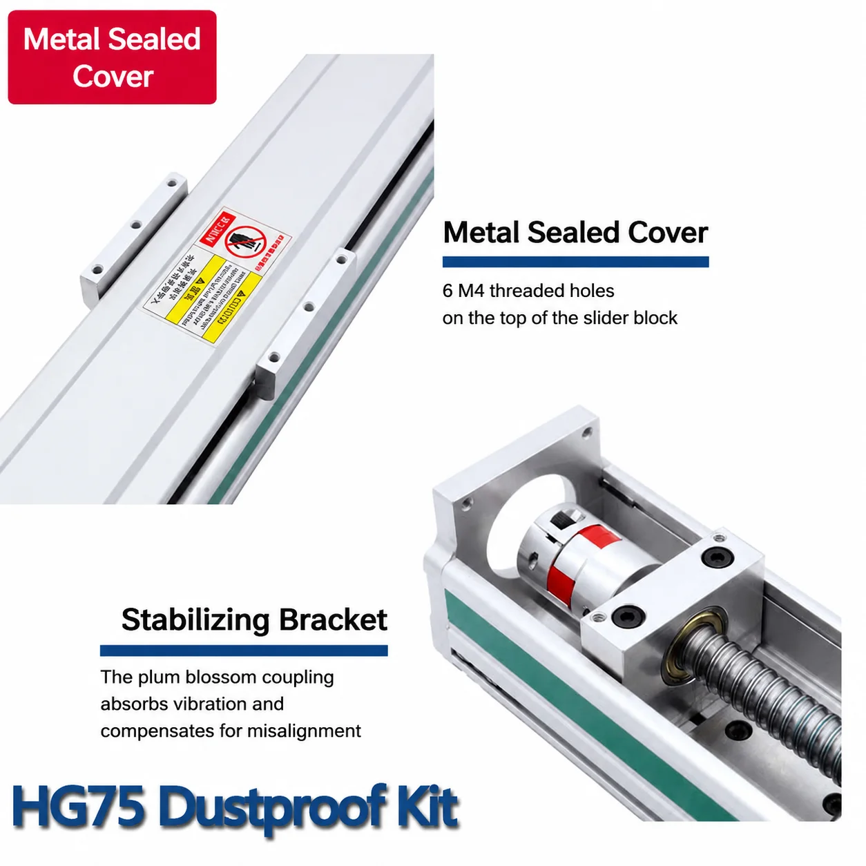 HG75 Sealed Precision Linear Slide Module Ball Screw Linear Guide Worktable