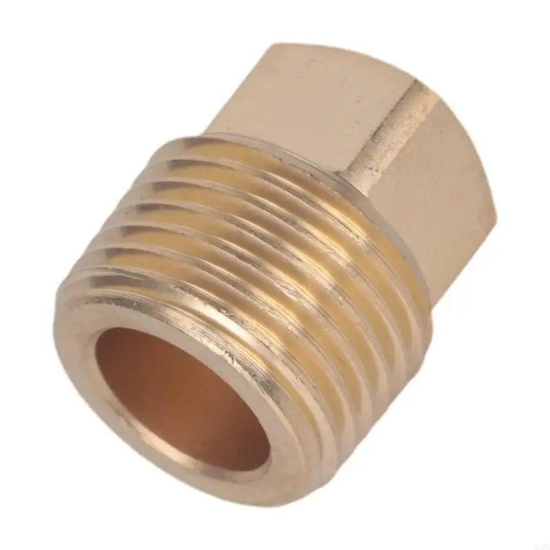 Brass Threaded Sealing Fitting with Flat-Sided Drive Head, Male Thread Port Closure Part for Marine Maintenance X37F
