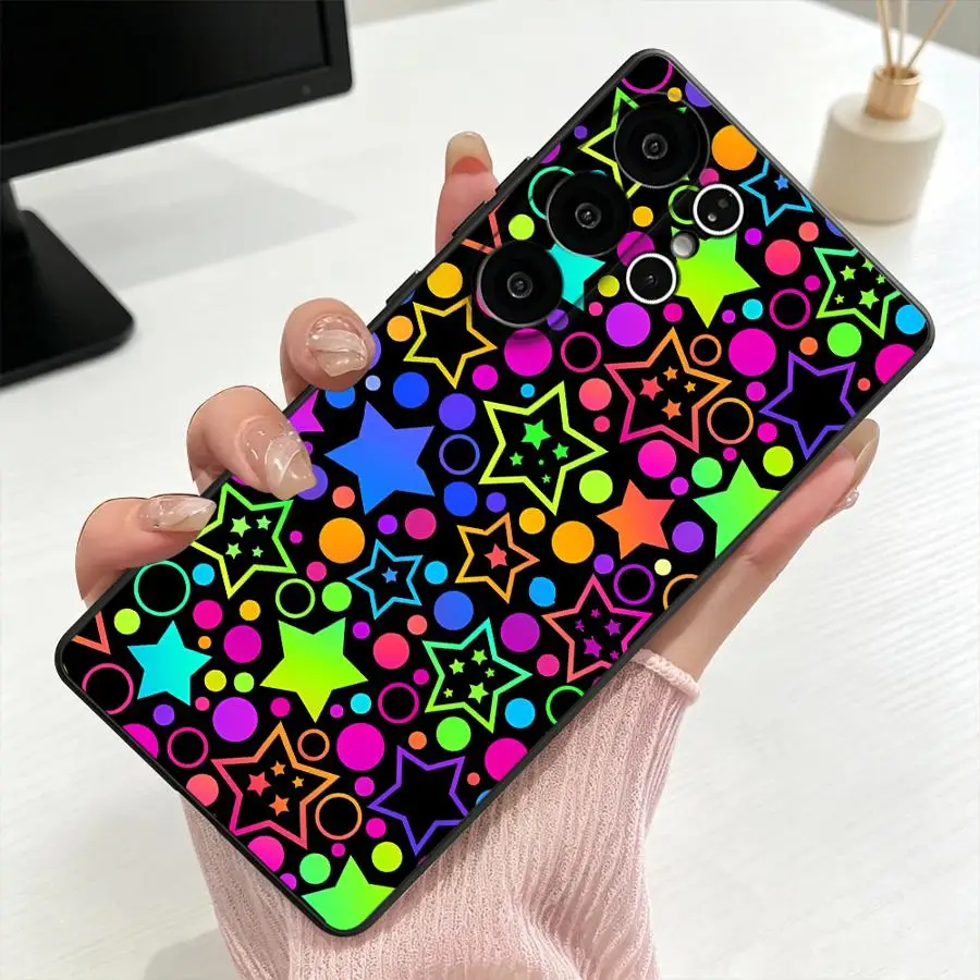 Neon Star Phone Cover Case for Samsung Galaxy S26 Ultra S20 S10 S9 S24 S23 S25 Plus S25+ S21 FE Note 20 8 9 10 S24+ S26+