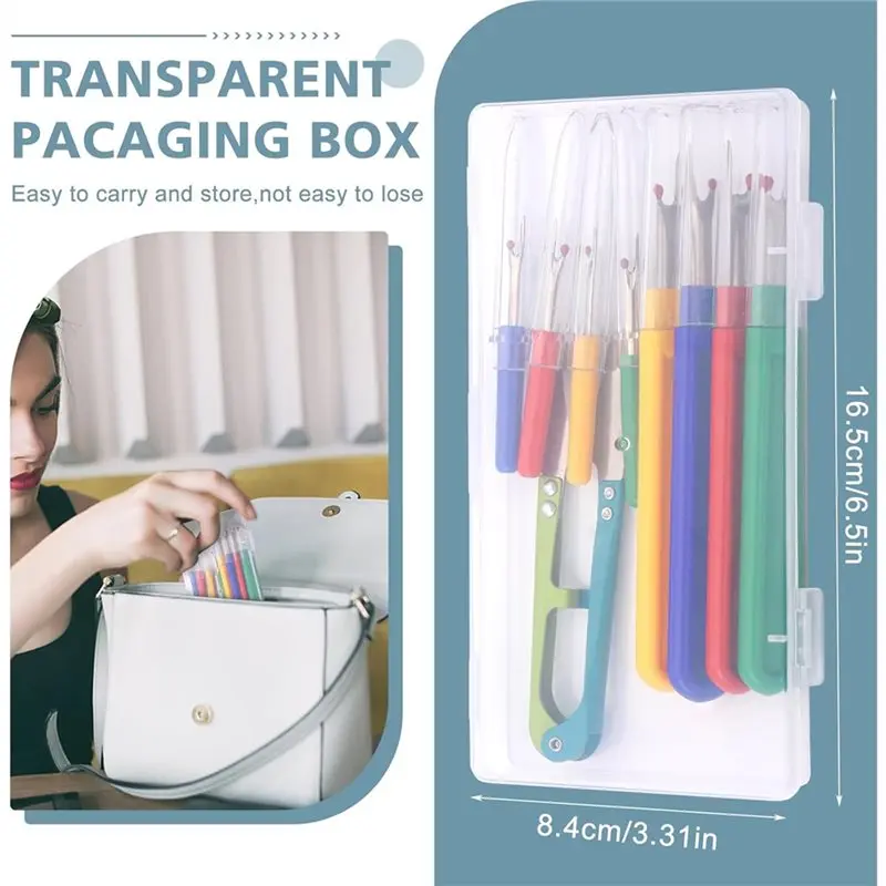 Thread Snip Tool, Seam Ripper With 4 Big And 4 Small Removers For Sewing, Includes Thread Removal Tool And Storage Box