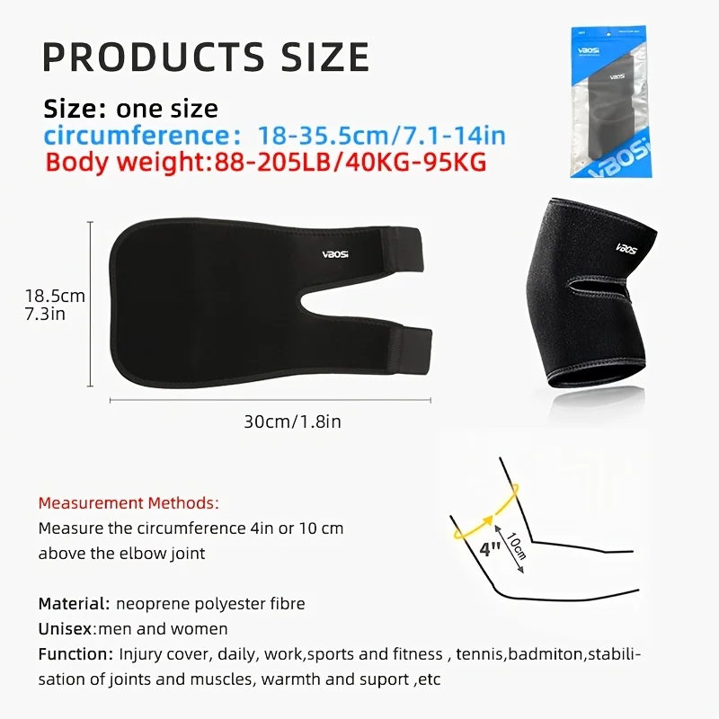 1pc Adjustable Tennis Elbow Brace for Men & Women, Elbow Joints Stabilizer, Comfortable Arm Brace Straps, Elbow Compression Stra
