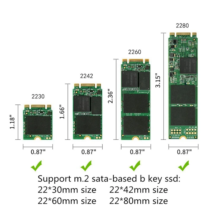 1 Pcs Ssd Adapter Connectors M2 To Ssd & 1 Pcs M.2 To USB Adapter,B Key M.2 Ssd Adapter USB 3.0 Ssd Reader Card