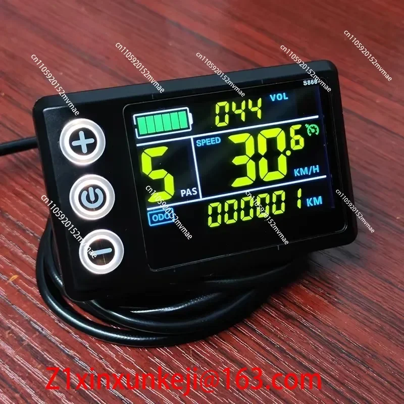 36V 48V 60V 30A 1000W 1200W 1500W Brushless Motor Sine Wave Controller S866 Electric Bicycle Scooter Color LCD Display