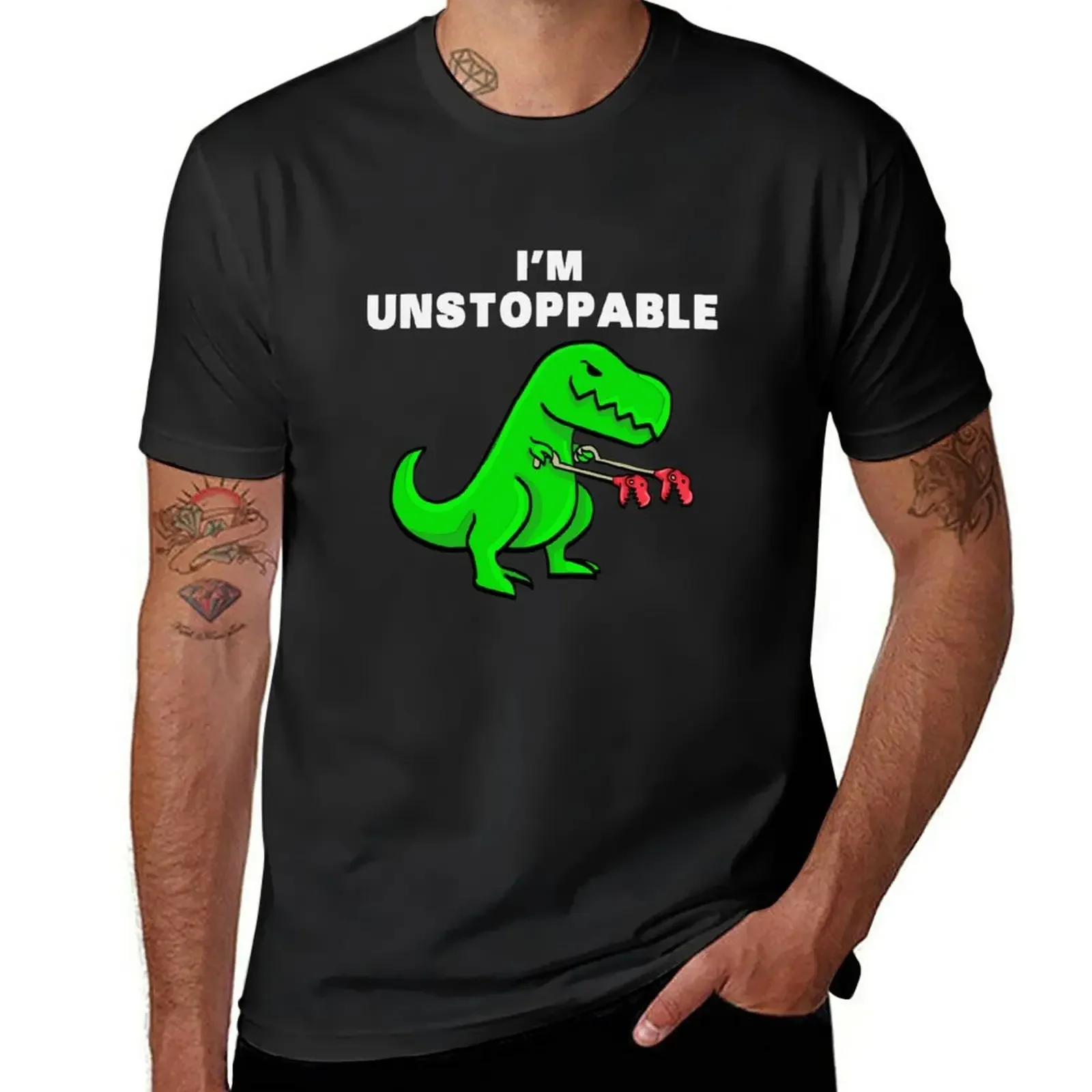 

I AM UNSTOPPABLE Dinosaur T-Rex Tyrannosaurus T-Shirt summer top customizeds new edition designer t shirt men