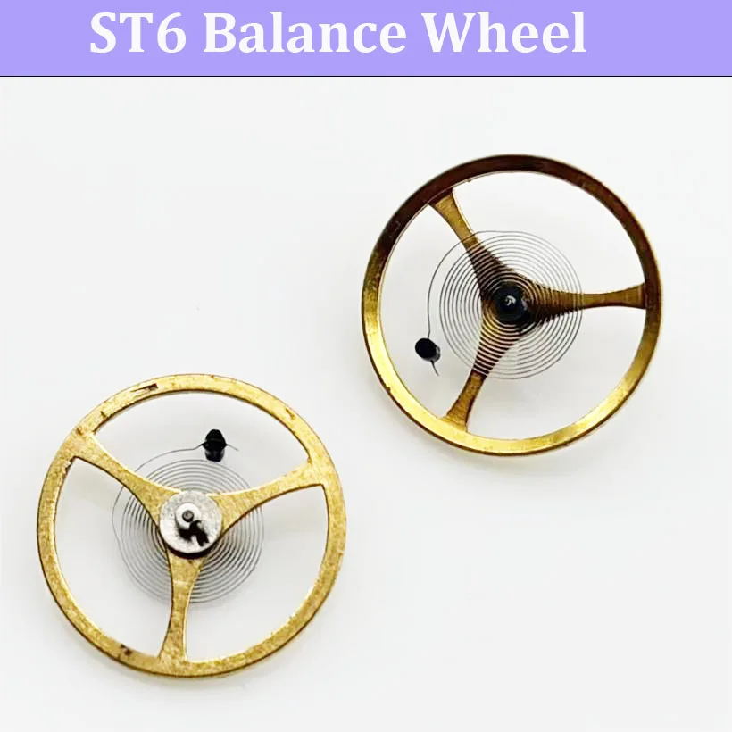 ST6 Mechanical Movement Full Swing Balance Wheel Repair Parts Accessory Suitable for ST6 Movements Watch Accessories