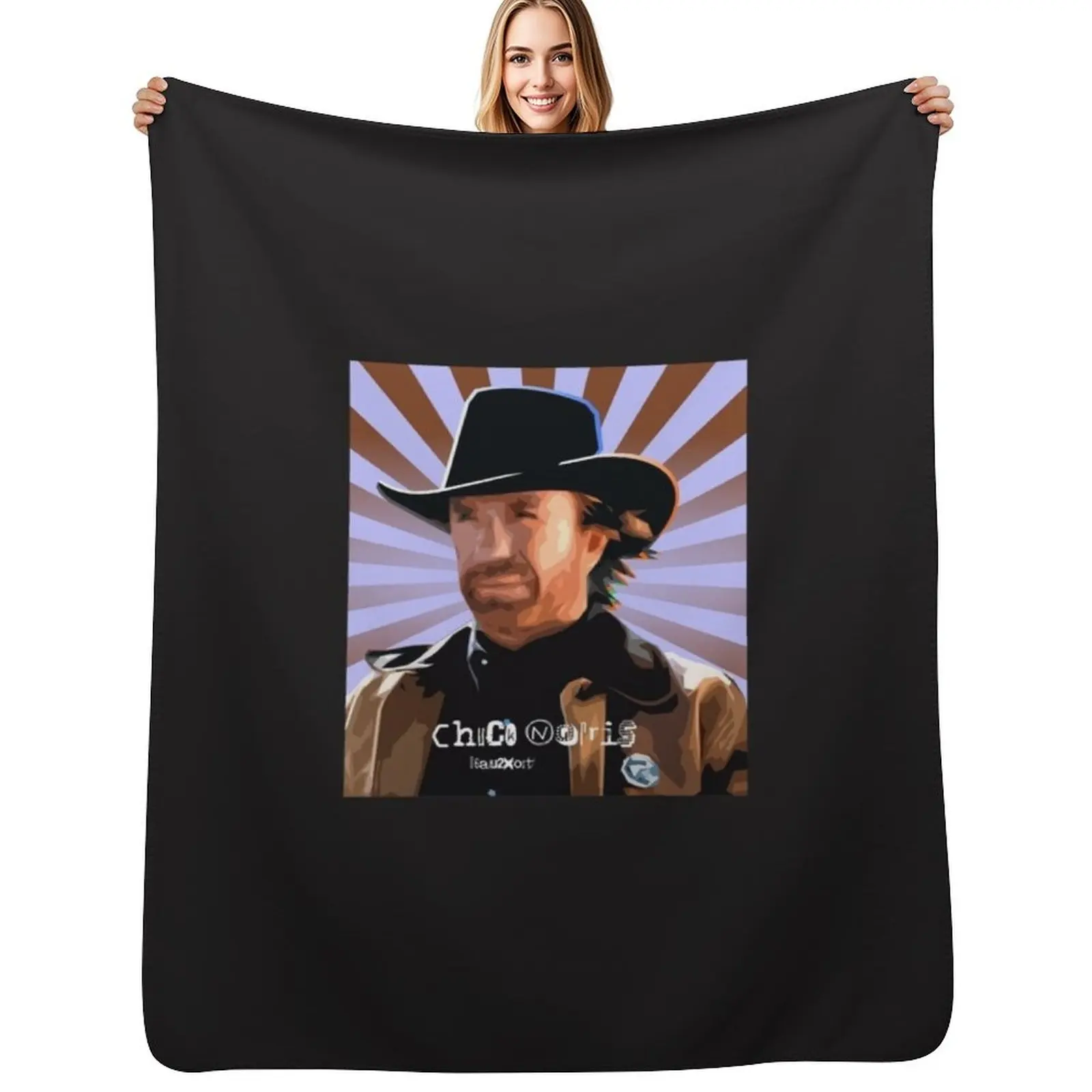 Chuck Norris fact Throw Blanket Cozy Warm Blanket for Bed Room Decor