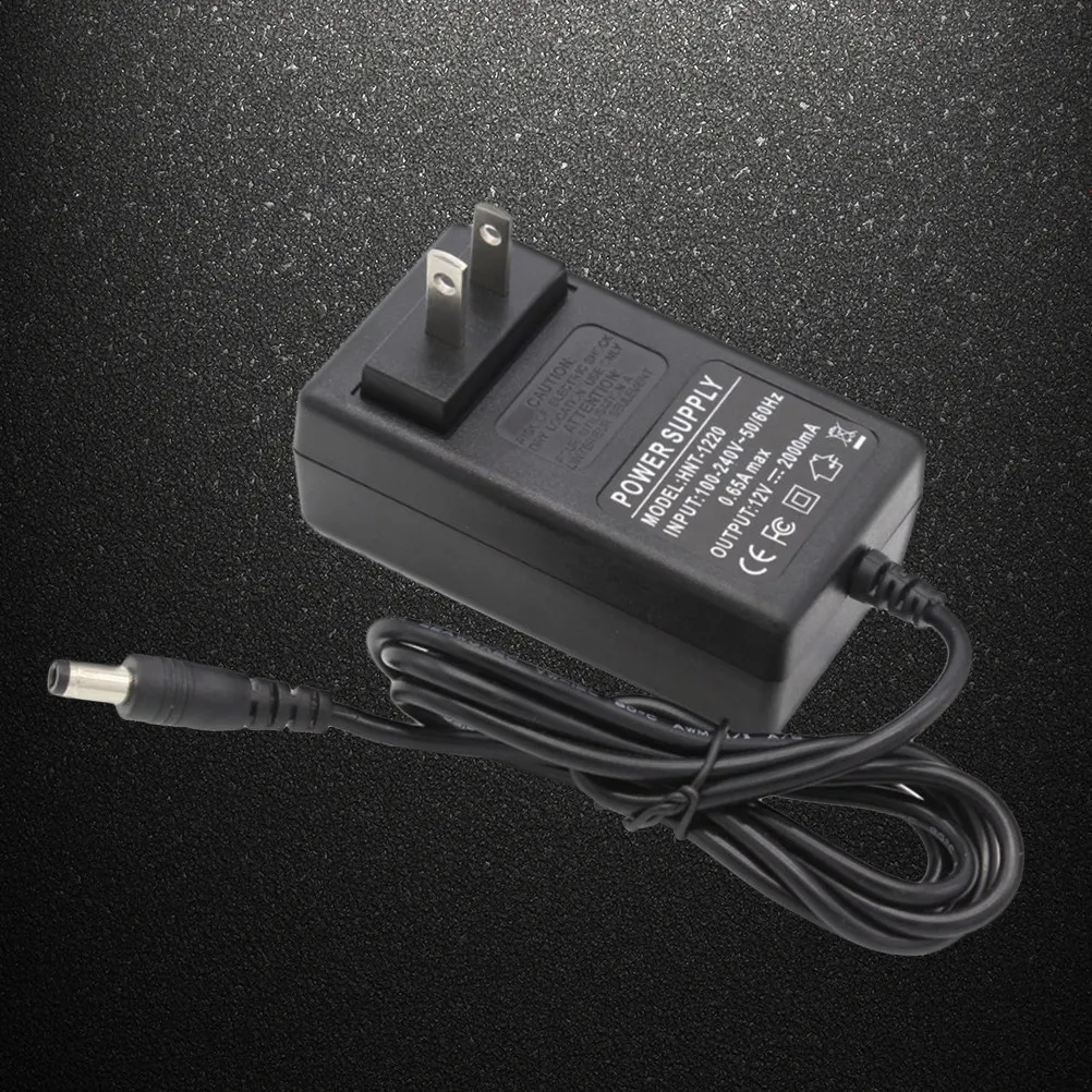 Power Supply Adapter Ac 110V 12V 2A Universal Charger 5.5x2.1 Dc Port for External Hdd Wlan Router LCD Box Recorder
