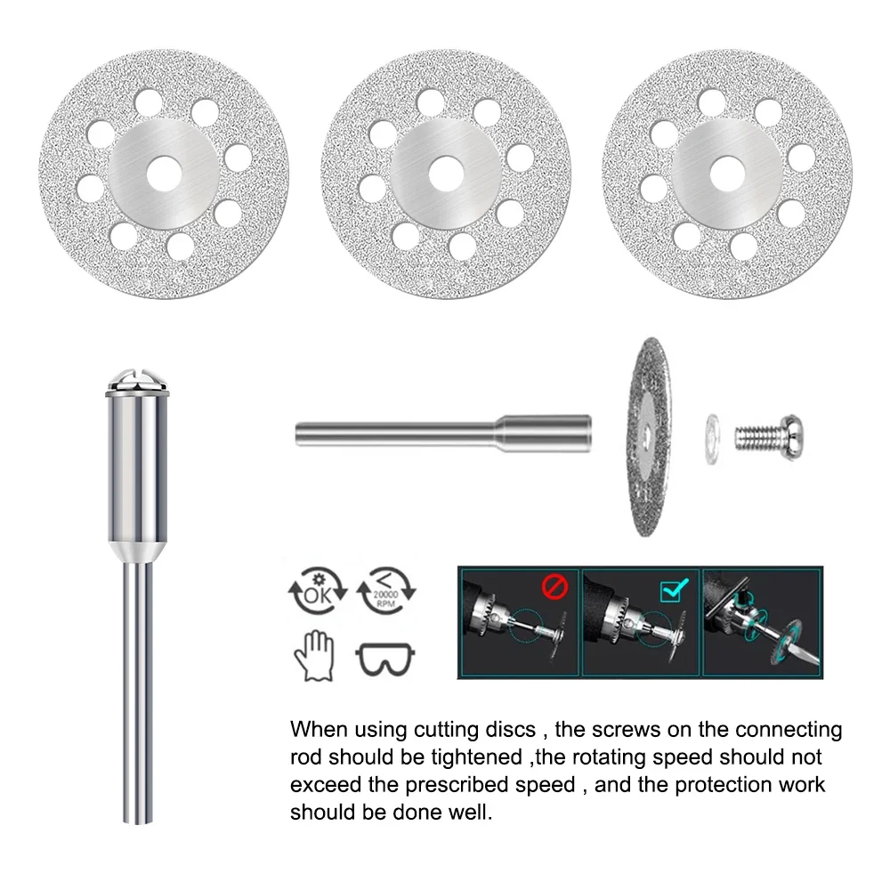 Imagem -06 - Disco de Corte Abrasivoxcan-diamond Cutting Disc Grupo Mini Lâmina de Serra Circular Rodas de Corte de Resina para Ferramenta Rotativa Dremel Acessórios 60 Pcsdisco de Corte Diamantado Corta Tudo