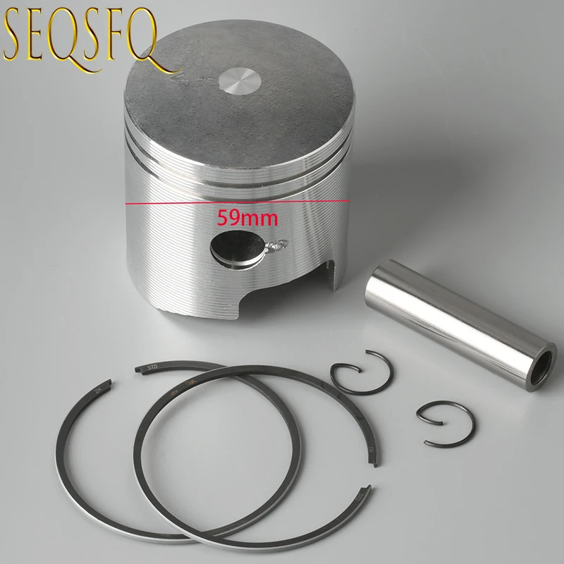 

12110-93120 Piston Kit Std 59MM With Rings Replace for Suzuki Outboard Engine 9.9HP 15HP DT9.9 DT15 12110-93120-000 12110-93900