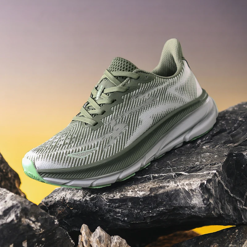 Zapatillas Deportivas de Malla Gris para Hombre y Mujer, con Suela Gruesa Acolchada, Transpirables, para Correr, Gimnasio y Entrenamiento