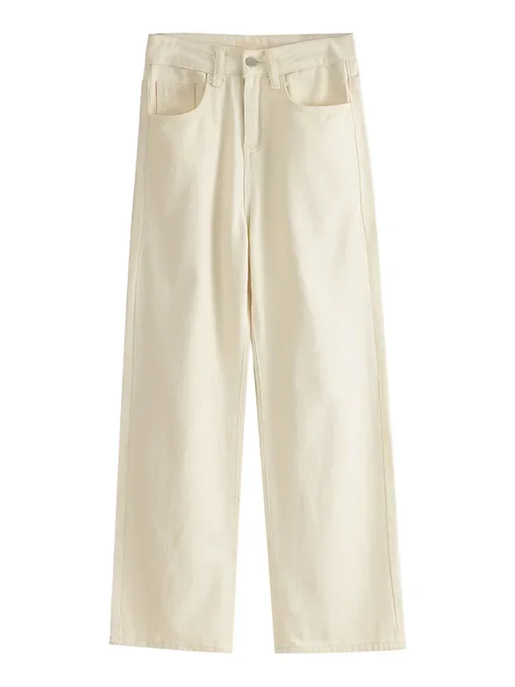 High Waisted Jeans for Women Clothing Blue Black Straight Leg Denim Pants Trousers Mom Jean Baggy Trousers Full Length