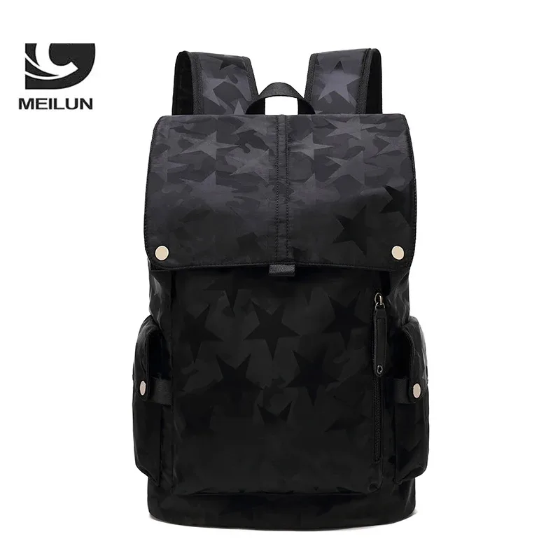 Men's Backpack USB Charge College Student 15.6 inch Laptop Notebook Schoolbag Simple Large-Capacity Travel Male Mochila Brand