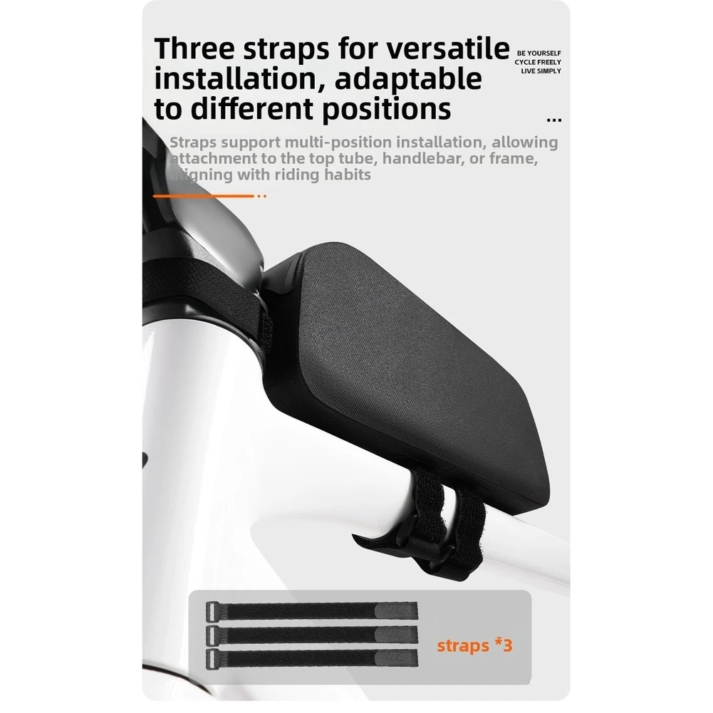 

Frame Storage Case Bike Top Tube Bag Waterproof Bicycle Storage Pouch Bicycle Bag Slim Ergonomic Shape PE Support Panels