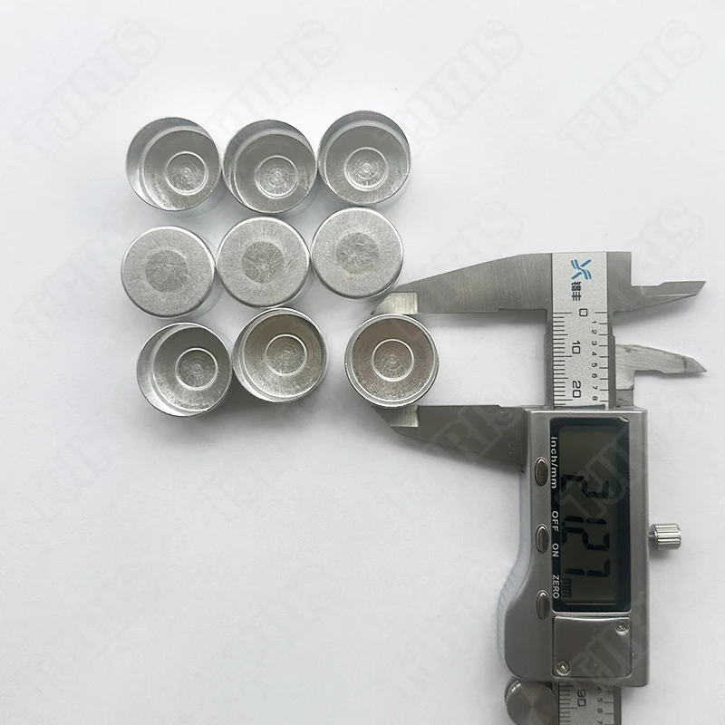 

100pcs Empty Aluminum Tube Covers Diameter 22mm Only Lids