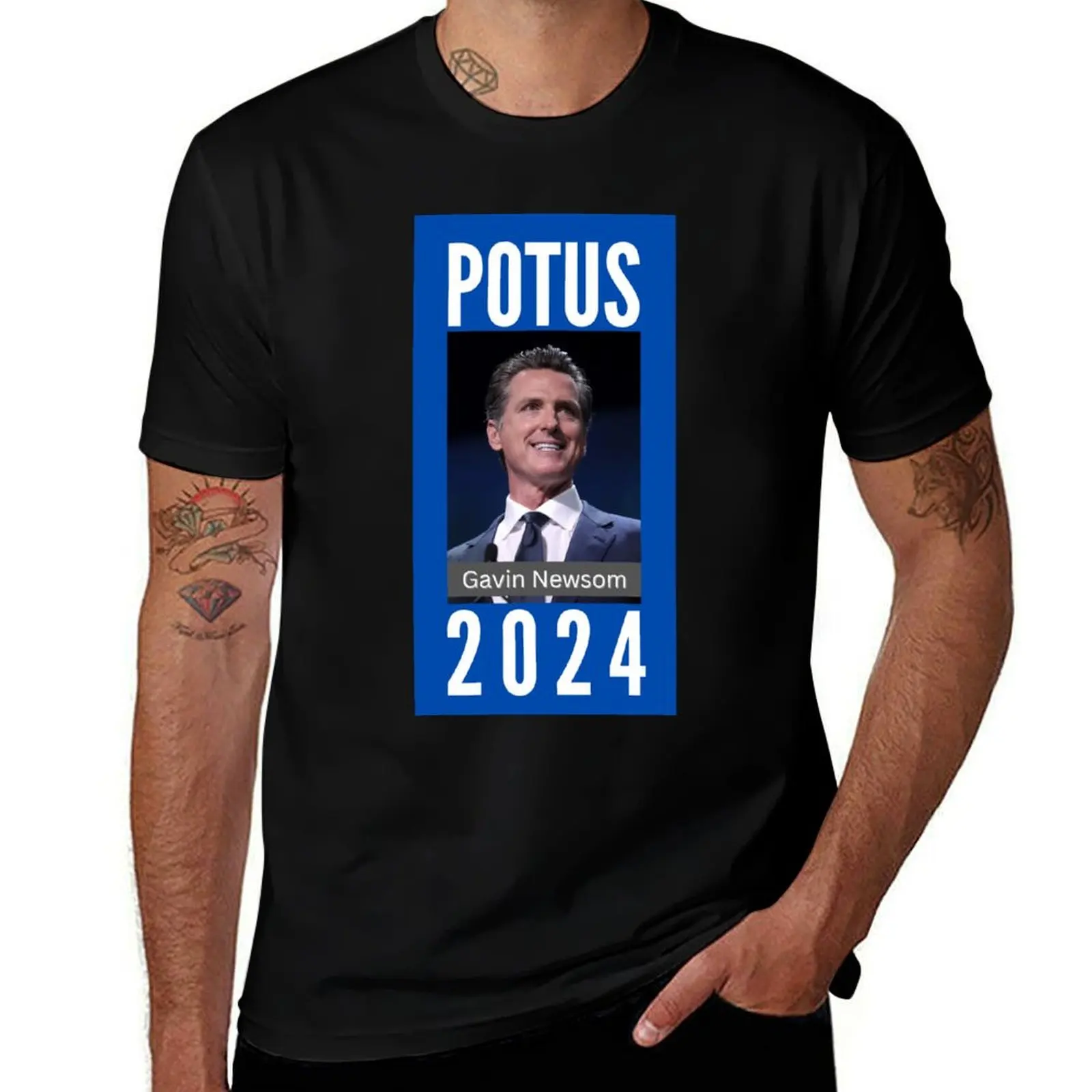 Gavin Newsom for POTUS in 2024 T-Shirt Industrial Work Tee Shirt T-Shirt