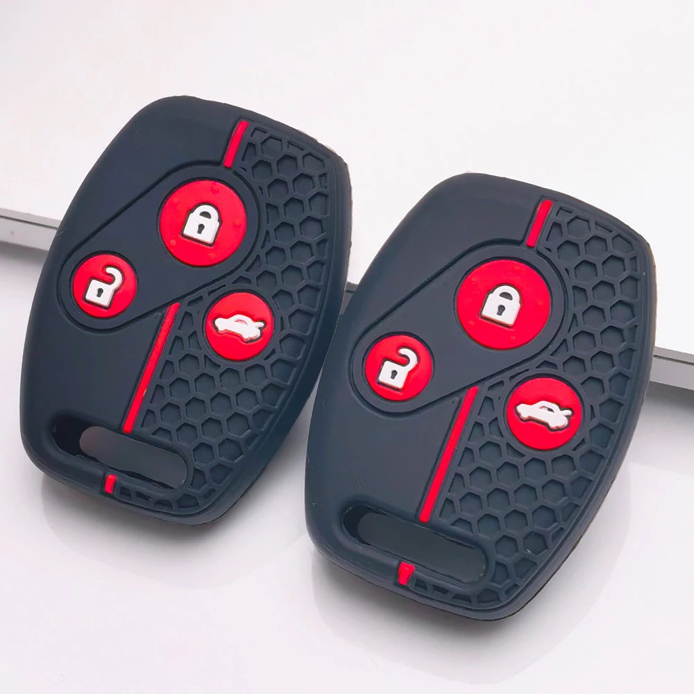 Silicone Remote Key Case For Honda Accord Crosstour Civic CR V CR Z Fit Jazz Insight Odyssey Pilot Ridgeline Soft Touch