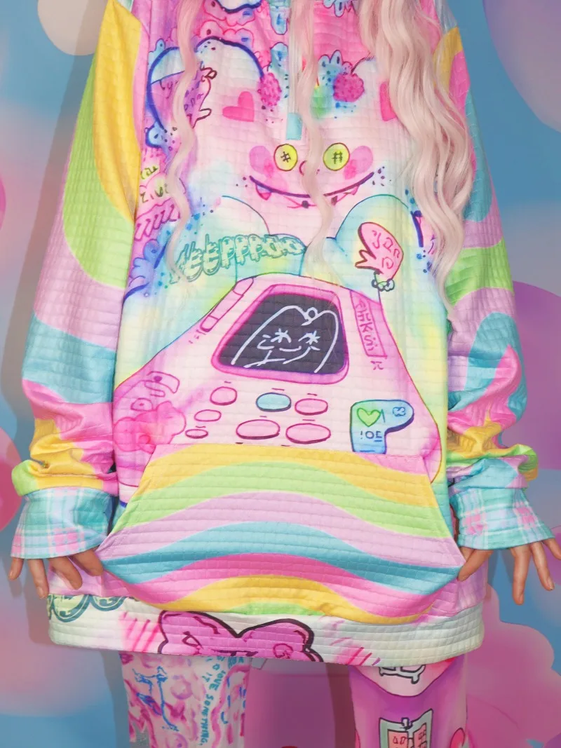 Original Design Sense Spring and Autumn Original Style Cute Girl Sense Dopamine Wear Sweater Zipper Jacket Soft For Girl