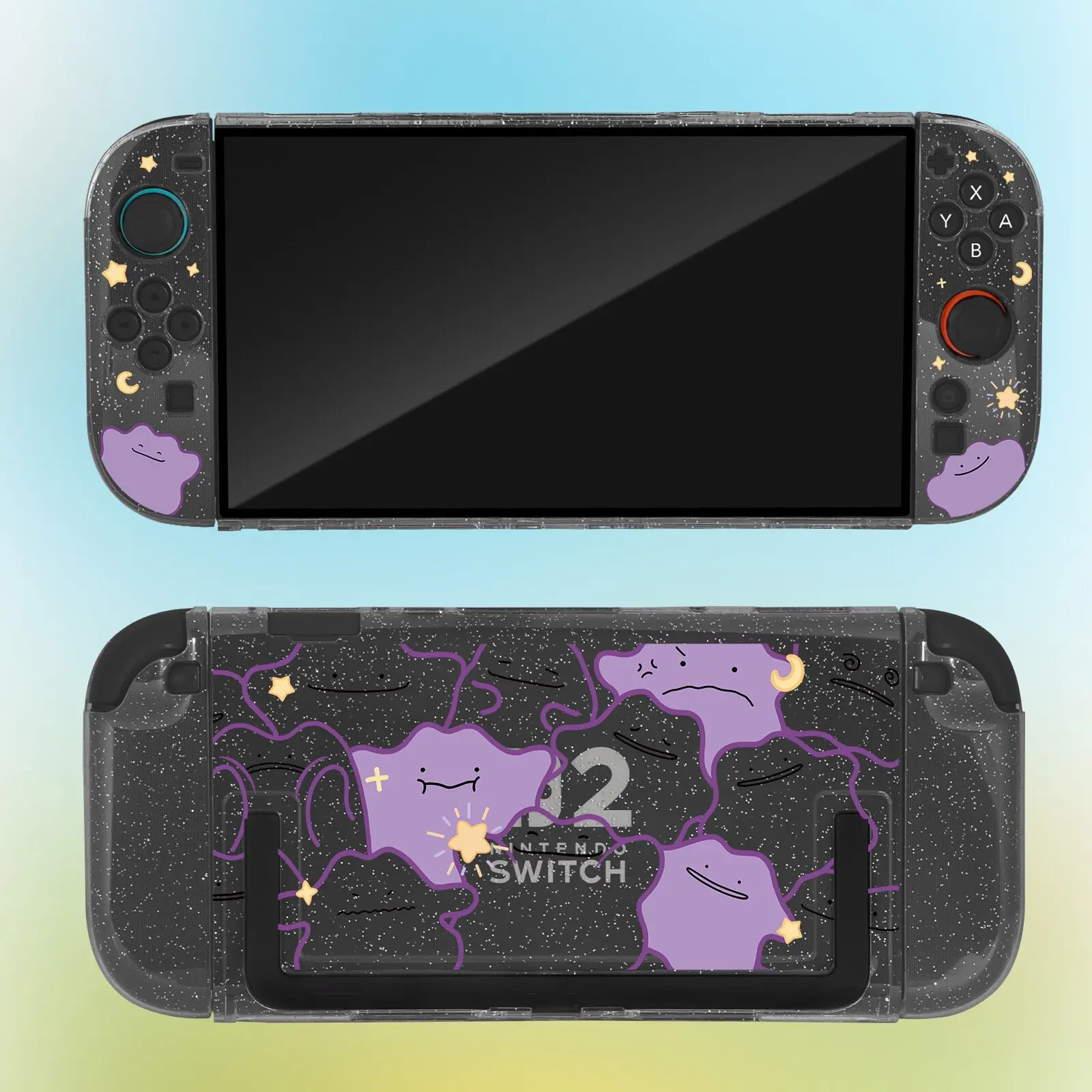 Nieuwe Pokemon Switch 2 Split beschermhoes Ditto Pikachu Patroon Cover voor Ns2 Game Console Anti-kras Gaming Accessoires