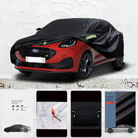 For Ford Puma fit Outdoor Protection Full Car Covers Snow Cover Sunshade Waterproof Dustproof Exterior Car cover Black