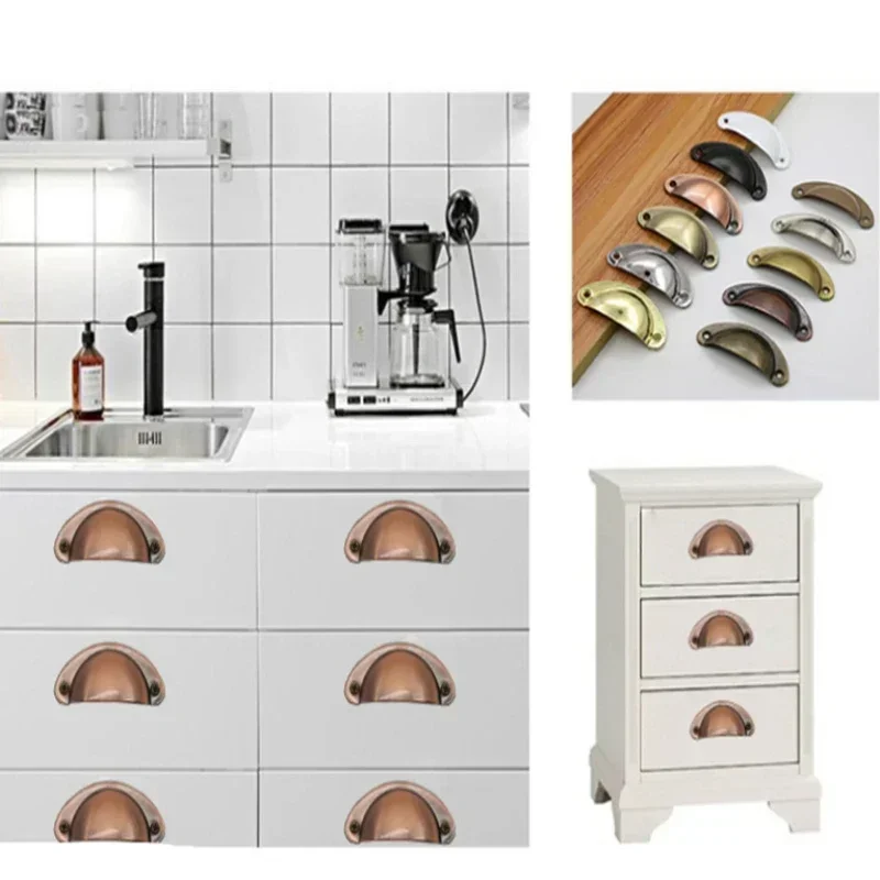 10pcs Cabinet Knobs Vintage Handles Drawer Pulls Furniture Dresser Shell Pull Handles Knobs Handle For Furniture Hardware nordic
