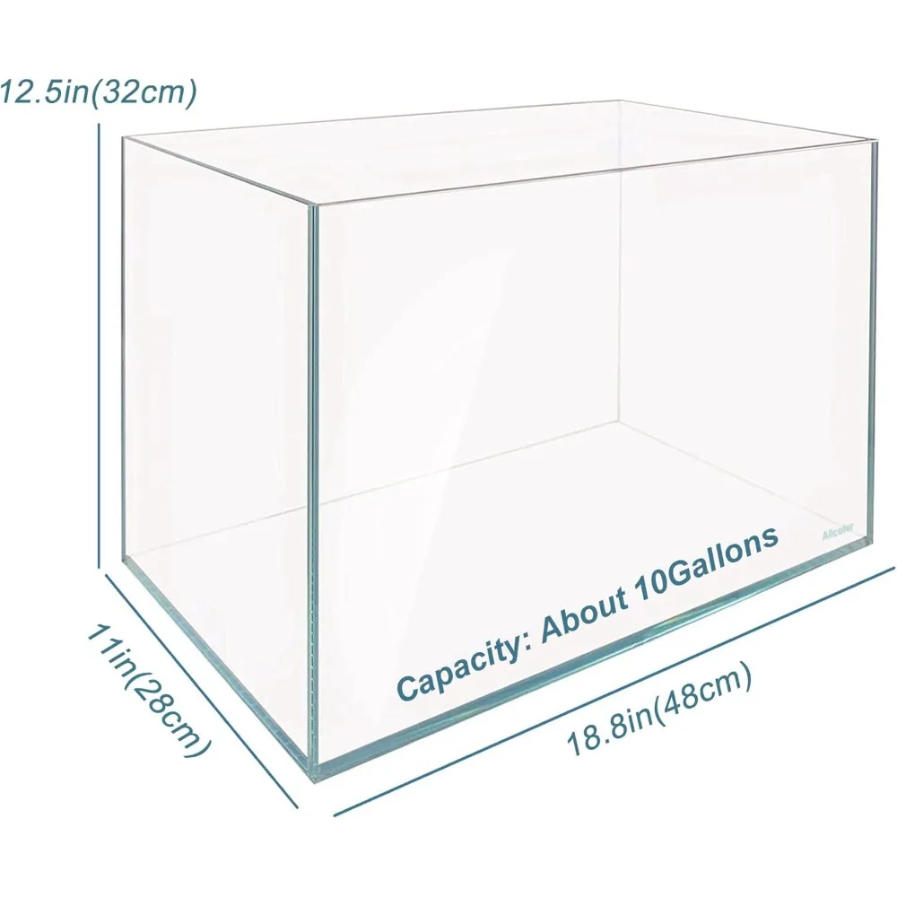 ترقية جديدة رائجة البيع - خزان حوض السمك بدون إطار فائق الوضوح 2-22 جالون زجاج حديد منخفض (15 جالون) شائع