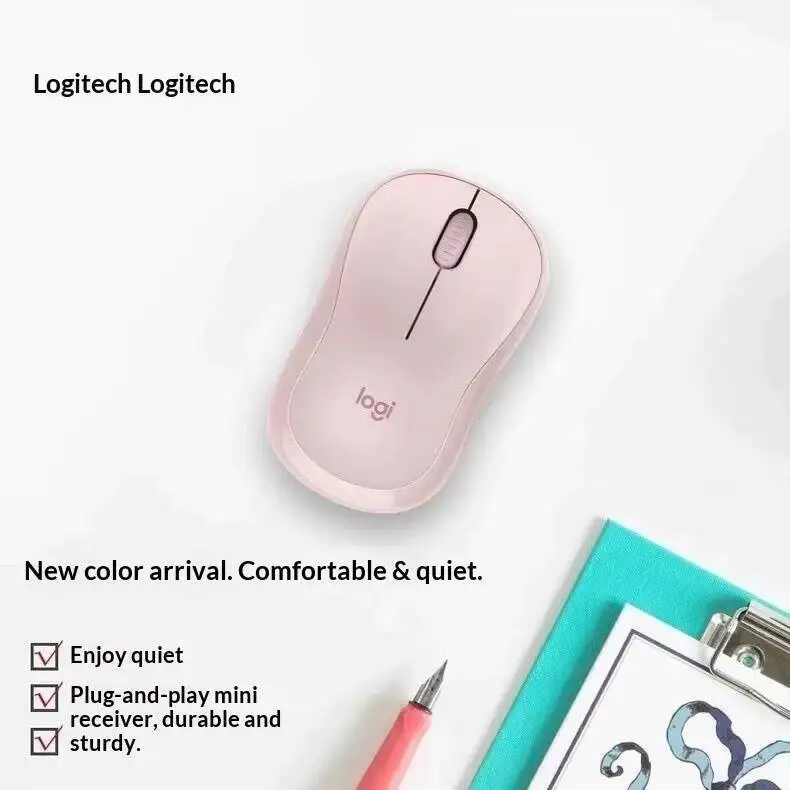 Logitech M221 Wireless Silent Mouse - Noise Cancel Kit, USB Nano Receiver, Sharp Tracking, Windows Mac Laptops