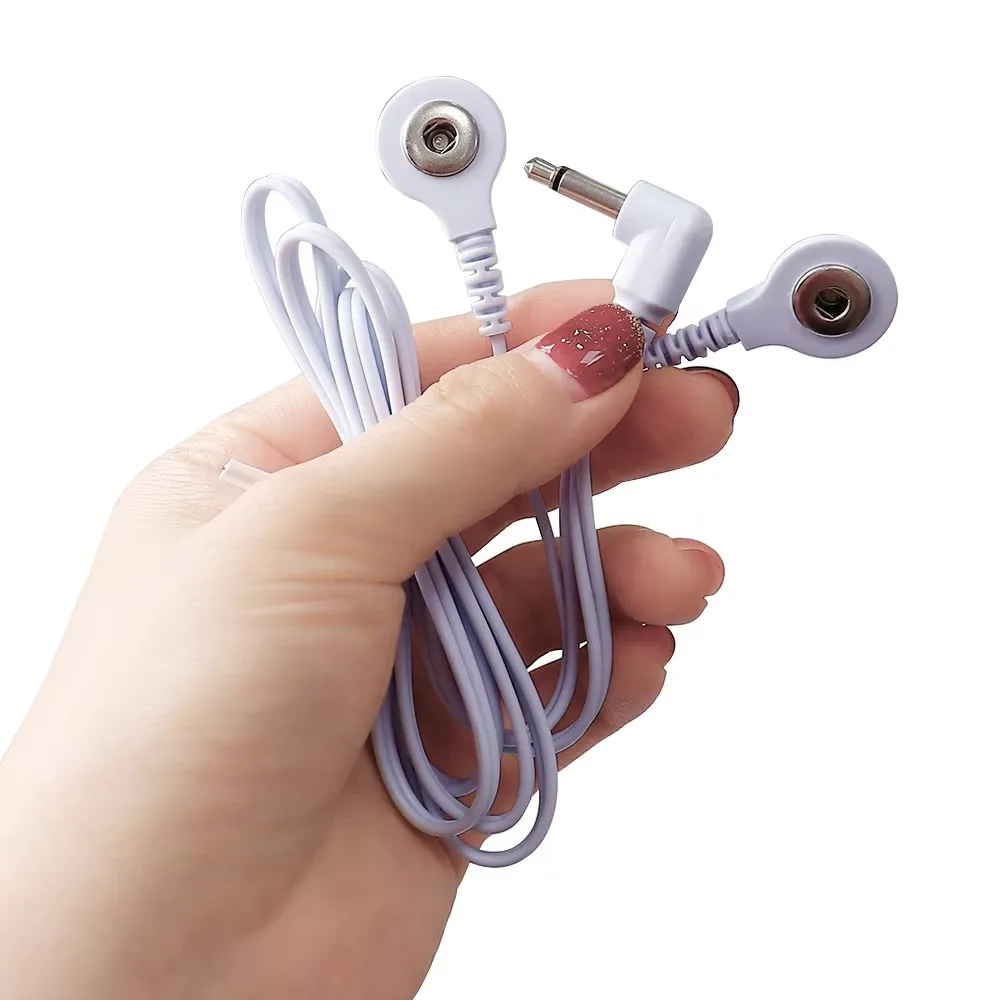 2.5mm Pin Connectors 2/4-Way Lead Wires for Electronic Muscle Stimulator Electrode Pads Connection TENS Unit Massage Lead Wires