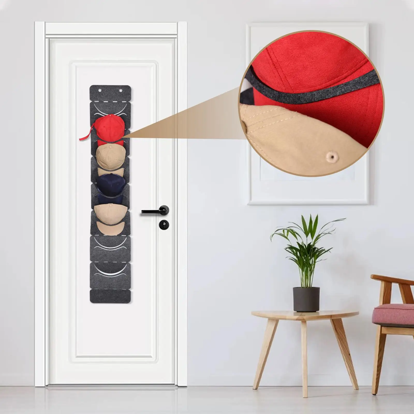 Multipurpose Scarf Storage Rack, Hat Rack, Óculos Organizador, Hairpins Display, Baseball Hat Rack para Lavanderia, Home Bedroom