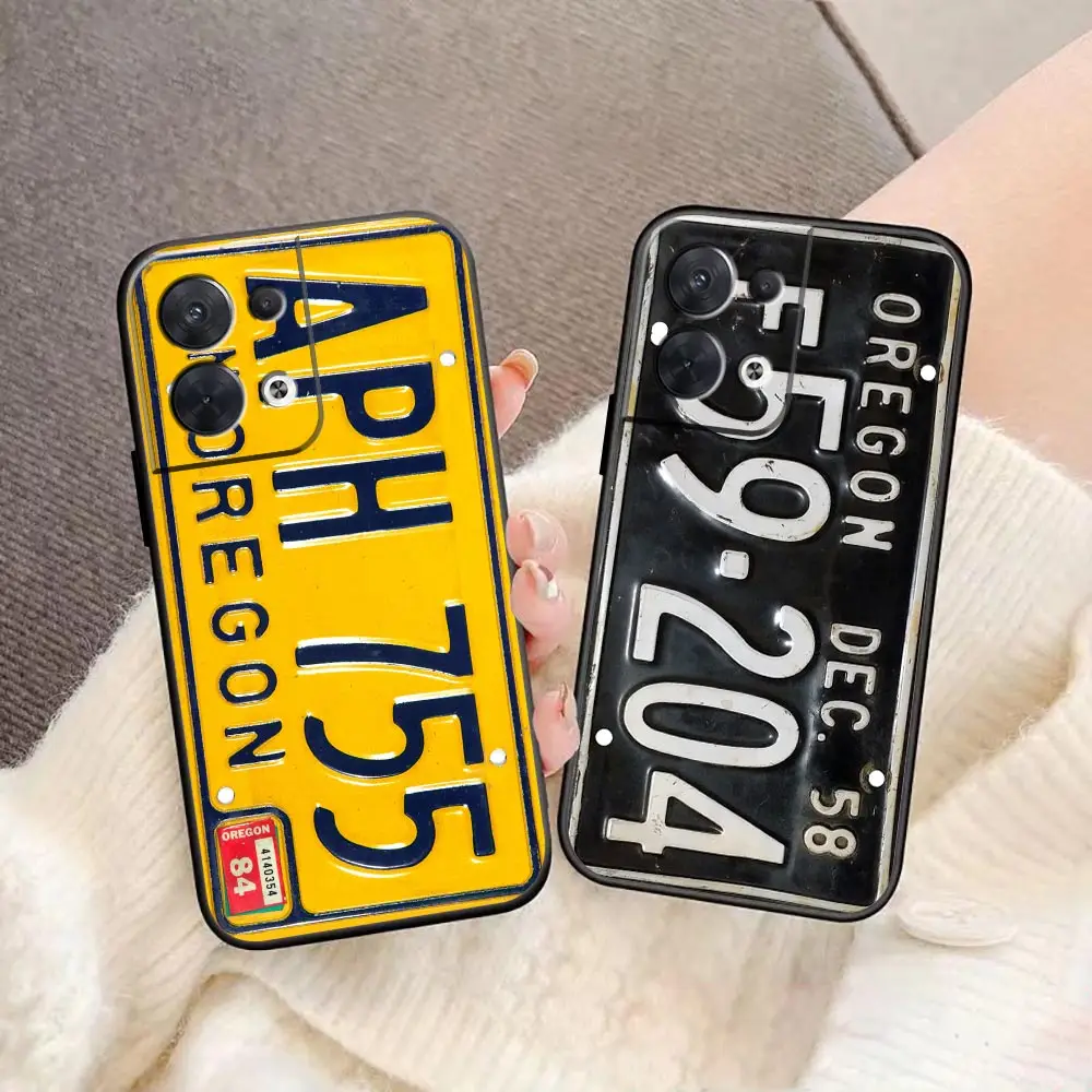 Funny License Plate Number Car Phone Case For OPPO FIND X5 X3 X6 RENO 10 8 7 7Z 2Z 6 5 4 Lite Pro Case Funda Coque Shell Capa