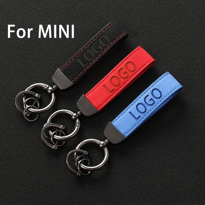 Fashion Suede Keychain 4s Shop Exquisite Gift Keyring With Horseshoe Buckle For Mini Cooper S r53 r50 f55 f56 CLUBMAN COUNTRYMAN