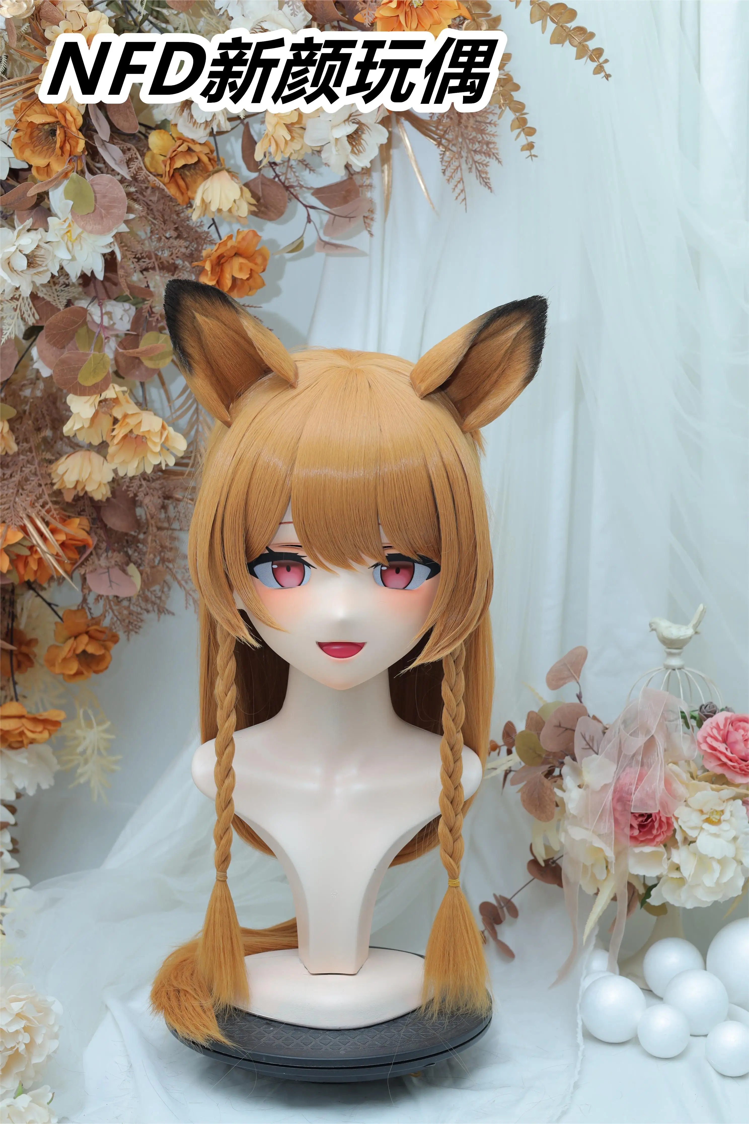 (NFD-22-19) Customize Character Female/Girl Resin Kig Full Head With Lock Anime Cosplay Japanese Anime Kigurumi Mask