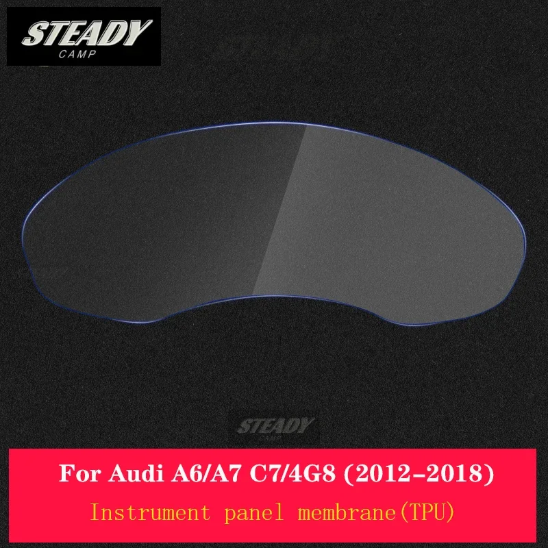 For Audi A6 A7 C7 2012-2017 2018 Car Interior Instrument Panel Membrane LCD Screen TPU Protective Decoration Anti-scratch Refit